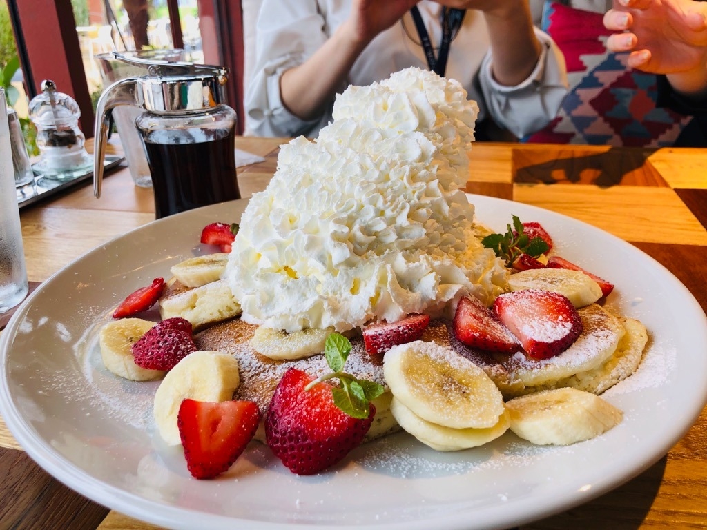 待ち時間にパンケーキはいかがですか
