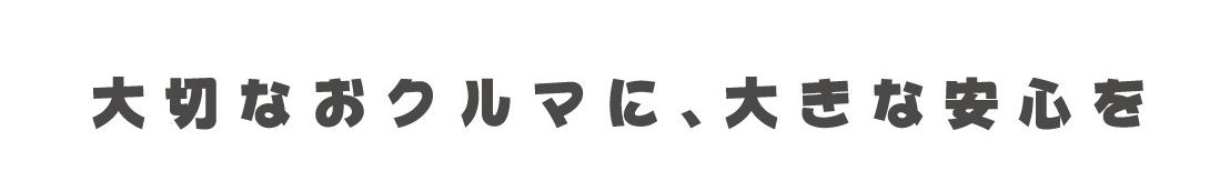 大切なお車に大きな安心を