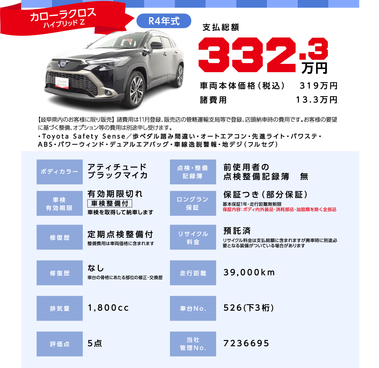 カローラクロス ハイブリッド Z