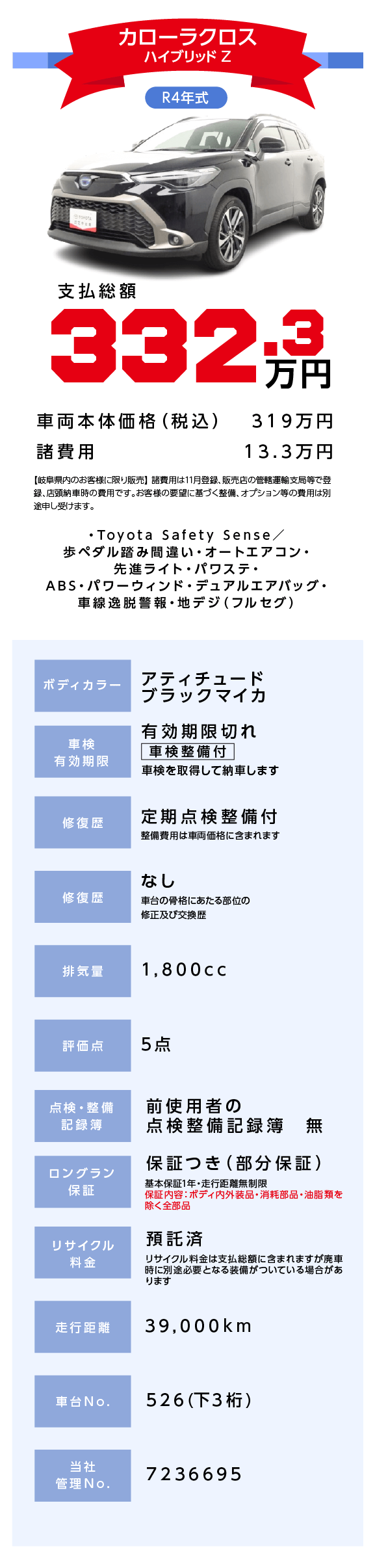 カローラクロス ハイブリッド Z