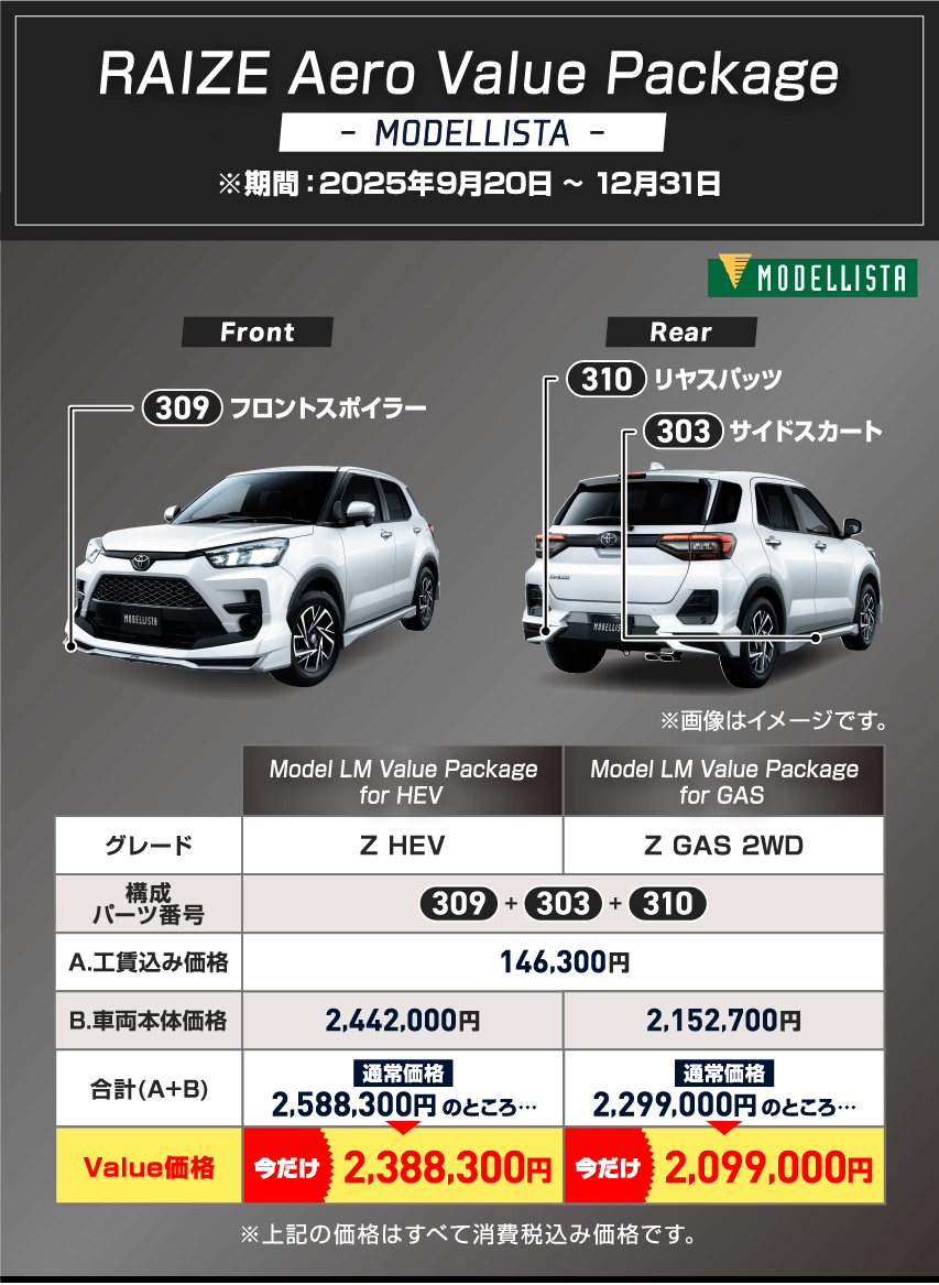 RAIZE Aero Value Package MODELLISTA